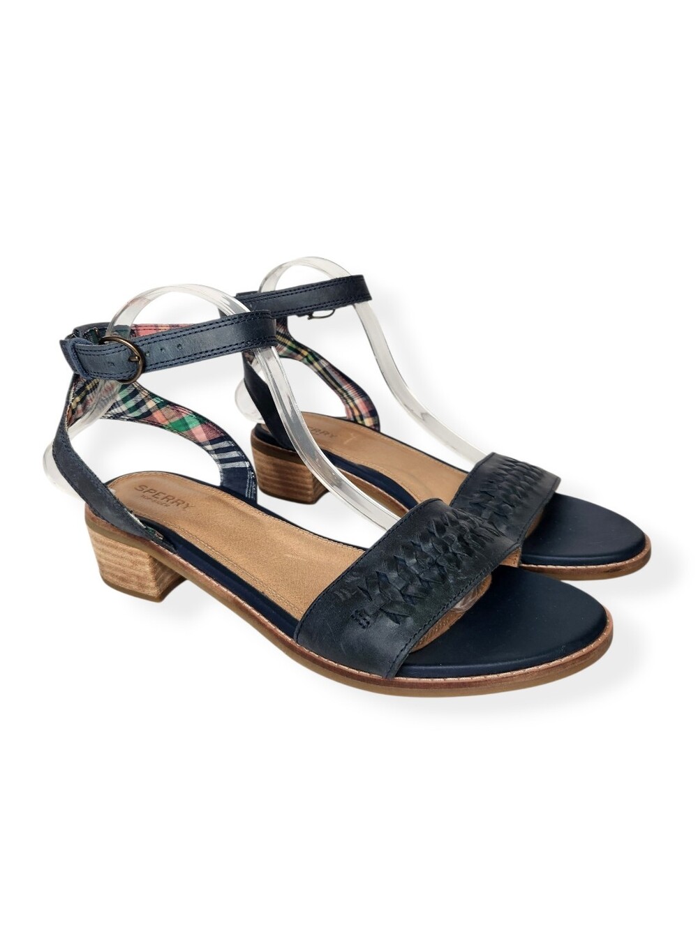 Sperry Navy Blue Seaport City Leather Slip On Sandals Women's  Size 11